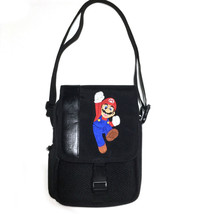 Vintage Super Mario Bros Nintendo DS Carrying Case Soft Travel Bag Black - £29.37 GBP