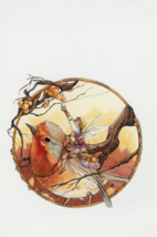 Gatherer - Original Art, Colour Pencil Fantasy Fairy Bird Drawing - $80.00