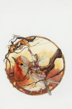 Gatherer - Original Art, Colour Pencil Fantasy Fairy Bird Drawing - £62.76 GBP