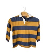 Vintage Gap Rugby Shirt Mens Size Large Blue Gold Stripe Long Sleeve Pol... - $13.85