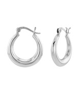Thick 925 Sterling Silver Hoop Earrings - £18.39 GBP