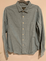 Blue Button Down Shirt-TRUMAKER Custom Cotton Long Sleeve EUC Large - £6.21 GBP