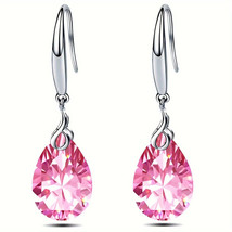 Elegant 925 Sterling Drop Earrings with PearShaped Zirconia - $47.99