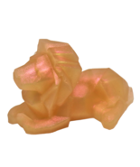 Gold red Geometric Lion, Handcrafted chiseled lion, color changing resin  - $14.00