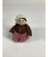 Kyrgyzstan Kyrgyz Doll Handmade Wool Folk Art -  Roly Poly Woman - 4.5”H - $17.49 CAD