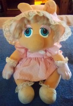 Vintage 1985 Muppet Babies Miss Piggy Plush 11&quot; Hasbro Softies Jim Henson - £27.73 GBP