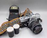 Minolta SRT 101 35mm Camera Vivitar Wide angle 1:2.8 Lens Rollei Flash U... - $86.11