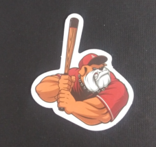 Dog Playing Baseball Wild Angry Animal Sticker 2.18&quot; x 1.78&quot; (AW) - $1.64