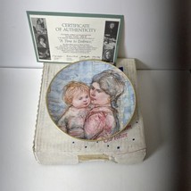 Edna Hibel A Time To Embrace Collectors March Of Dimes Porcelain Plate 1990 - $17.99