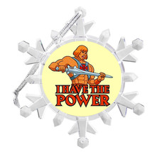 He Man Masters Of The Univese Snowflake lit Holiday Christmas Tree Ornament - £12.92 GBP