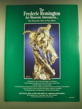 1990 The Frederic Remington Art Museum Ad - The Mountain Man - $18.49