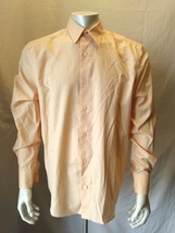 Eddie Bauer Men&#39;s Medium Stain-Resistant Peach Button Up Long Sleeve Shirt - €6,92 EUR
