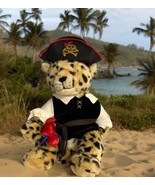 VINTAGE 13”BUILD A BEAR WORLD WILDLIFE FUND  CHEETAH In Pirate Outfit Pe... - £38.75 GBP