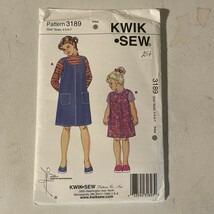 KWIK SEW PATTERN 3189 GIRLS JUMPER DRESS &amp; SHIRT 4-5-6-7 UNCUT - $8.17 CAD