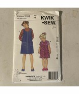 KWIK SEW PATTERN 3189 GIRLS JUMPER DRESS &amp; SHIRT 4-5-6-7 UNCUT - $112.98 MXN