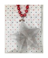 Light Up 4th of July White Star Beaded Necklace Party Favors New 1 Per P... - $3.95
