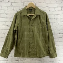 Mountain Hard Wear Flannel Shirt Mens Sz S Olive Green Button Down - $19.79