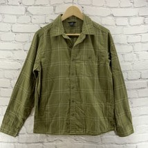 Mountain Hard Wear Flannel Shirt Mens Sz S Olive Green Button Down - £15.82 GBP