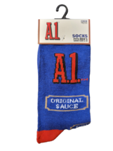 Adult Graphic Advertising Polyester Blend Crew Socks - New - A1 Steak Sauce - $9.99