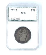 Moneda De 50C De Plata 1901-S En Condición Fine+ - $652.41 CAD