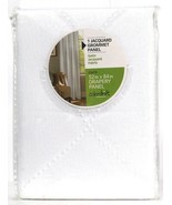 1 Count Colordrift Joyce White 52&quot; X 84&quot; Satin Jacquard Grommet Drapery ... - $27.99