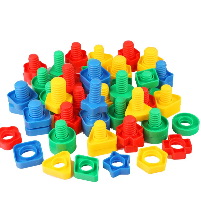 New Toys 5 Set Screw Building Blocks Nut Shape Match Puzzle Toys For Children In - £2.88 GBP