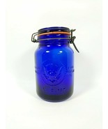 Cobalt Crownford China Eagle 1.5 Quart Jar with Lid Made in Italy - $737.98 MXN