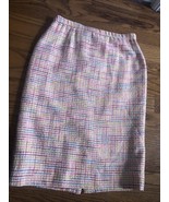 Vintage Henry Lee Pink Tweed Skirt Size 8 P Multicolored - $24.06