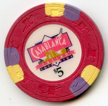 (1) $5. Casablanca Casino Chip - Palm Beach - Aruba - £9.35 GBP