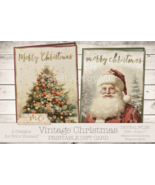 Vintage Christmas Gift Cards | 2 Designs - $73.46 MXN