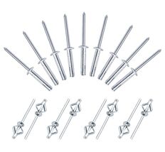 50Pcs Aluminum Tri-Fold Exploding Pop Rivets 3/16&#39;&#39;X 1&#39;&#39; Large Flange Bu... - $238.72 MXN