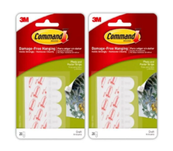 Command Poster Strips, White, Damage Free Decorating, 20 Command Strips 2 Pack - £8.89 GBP