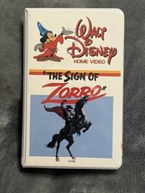 Walt Disney &quot;The Sign of Zorro&quot; VHS Black and White Home Video White Clamshell - £27.22 GBP