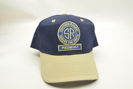 Southern Railway Serves The South Piedmont Baseball Cap Hat Tan And Blue - $23.51