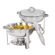 Stainless Steel Chafer 2 Pack Catering Chafing Dish Sets 5 Qt Party Pack - $107.99