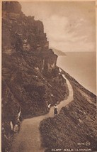 Lynton Devon England~Cliff WALK~1924 Valentine Selectype Photo Postcard - £4.87 GBP