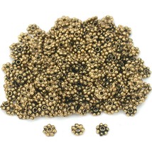 Bali Spacer Daisy Antique Gold Plated Beads 4mm 148Pcs Approx. - £5.85 GBP