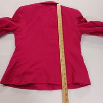 Talbots Petites Women's Red Worsted Wool Closed Pockets Blazer Jacket Size 2P image 7