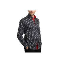 Men Shirt J.Valintin Turkey Usa Egyption Cotton High Collar 4S96-03 Black image 7