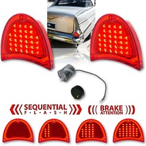 57 Chevy Bel Air 210 150 Red LED Sequential Tail Brake Light Lens Pair &amp; Flasher - $99.95