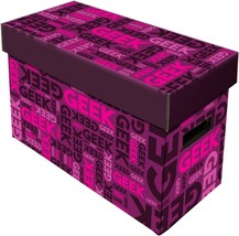 BCW Short Comic Storage Box - Art - Geek Pink - Holds 150 comics - £32.13 GBP