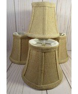 Mini Lamp Shades 4 qty Burlap Bell Shaped FOR MINI BULBS  5&quot; x 4&quot; Clean ... - $19.77