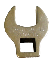 SNAP-ON Tools Vtg Logo 3/8&quot; Drive 15 Mm Fcom 15 Crow&#39;s Foot Feet Open End Wrench - £17.18 GBP