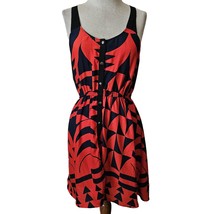 Red and Navy Mini Dress Size Small - £19.75 GBP