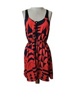 Red and Navy Mini Dress Size Small - £19.72 GBP