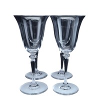Steuben 6401 Wafer Stem American Art Glass Water Goblets (4) - £283.50 GBP