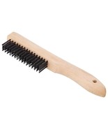 Steel WIRE BRUSH w/ 1&quot; L Hard Stiff Steel Bristles w/ Wood handle 10 1/4... - $36.15 CAD