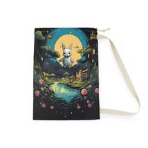 White Rabbit Mystery Psychedelic Fantasy Anime Cartoon Bunny - Laundry Bag - £38.11 GBP