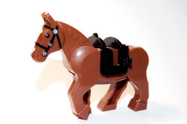 MV Brown Horse with Black Saddle animal minifigure US Shipping Warehouse - $8.19