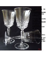 2PC BARCELONA  By CRIS D&#39;ARQUES/DURAND 8 1/2oz  CRYSTAL GOBLETS for parts - $131.74 MXN